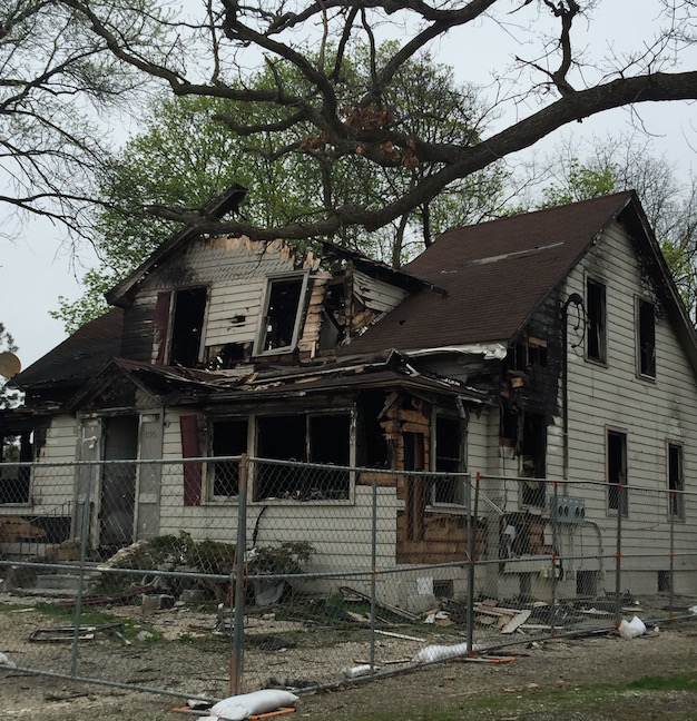 Burned Building on Elm St Lake Geneva