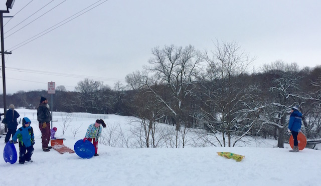 Sledding Hill in Lake Geneva WI