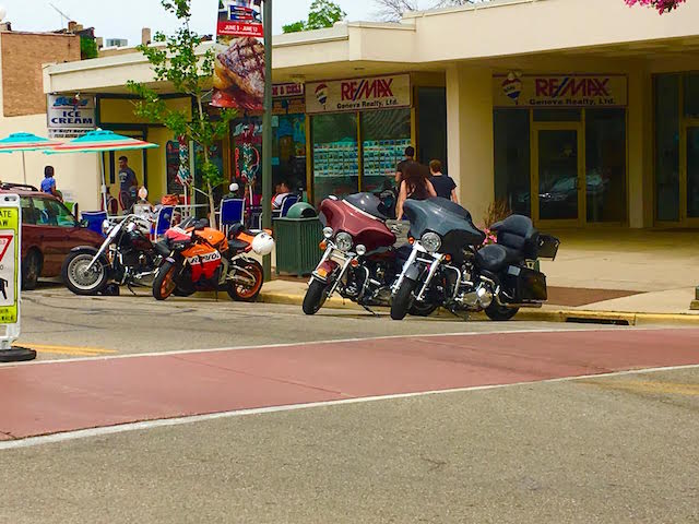 Illegal Morotcycle parking Lake Geneva