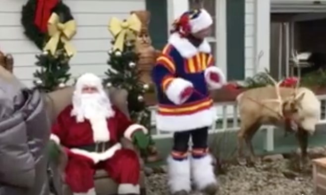 Christmas Reindeer in Lake Geneva