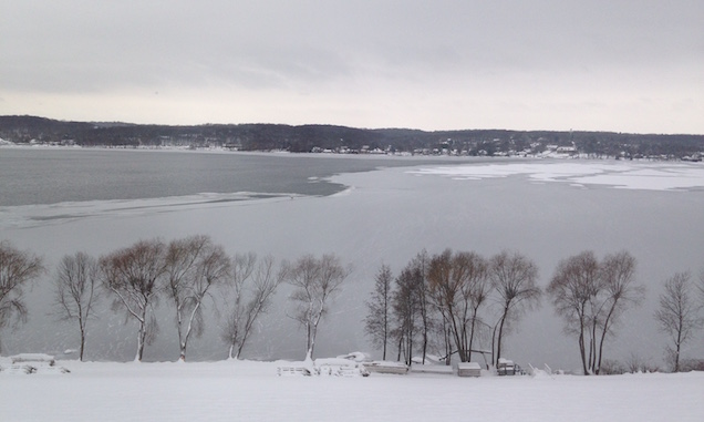 Lake Geneva from window of Stone Manor