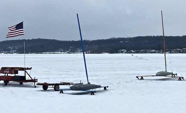 Ice on Lake Geneva