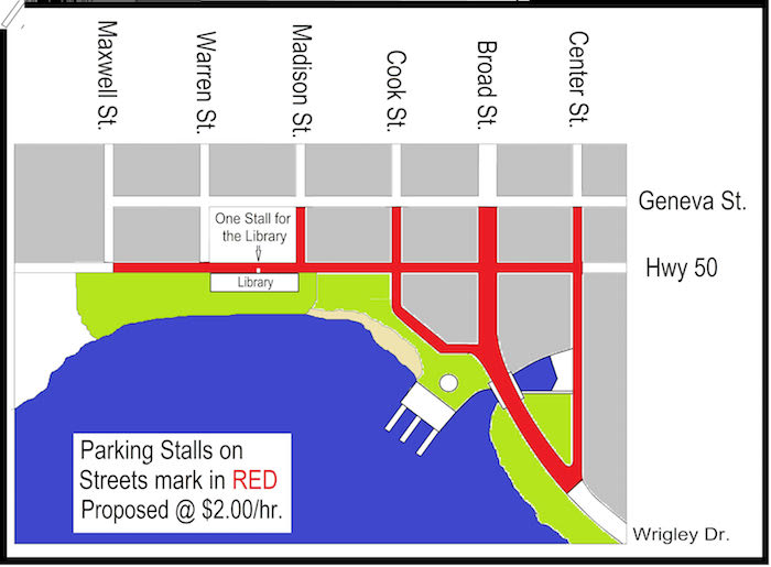 Parking Fee Map Lake Geneva