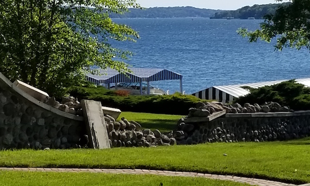 Rock Wall damage Lake Geneva