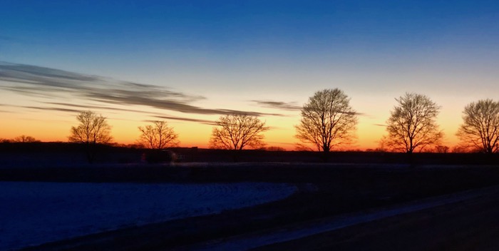 Sunset New Year's Eve Lake Geneva December 31, 2017