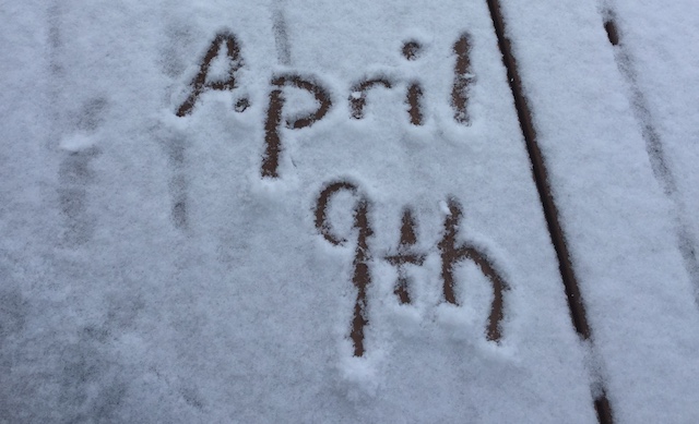 Snow April Lake Geneva