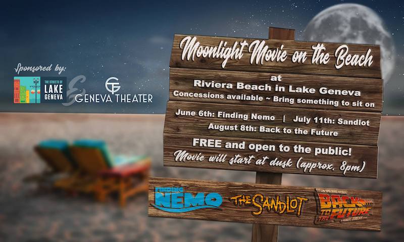 Moonlight Movies On the Beach Lake Geneva