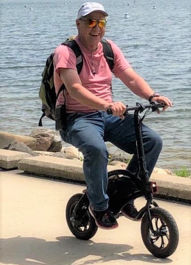 Motorized Bike at Lake Geneva