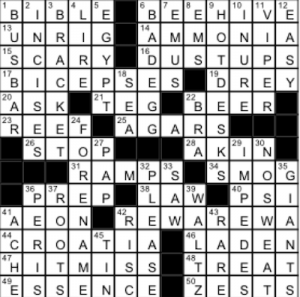 Crossword Answers for 08-29