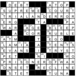 Crossword Answers 10-03