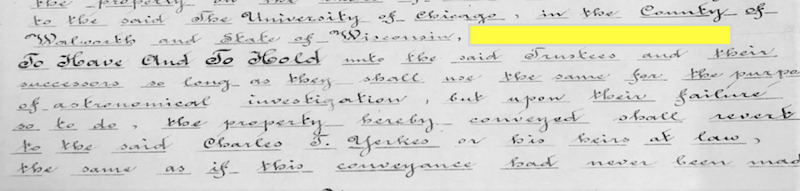 Charles Yerkes testament
