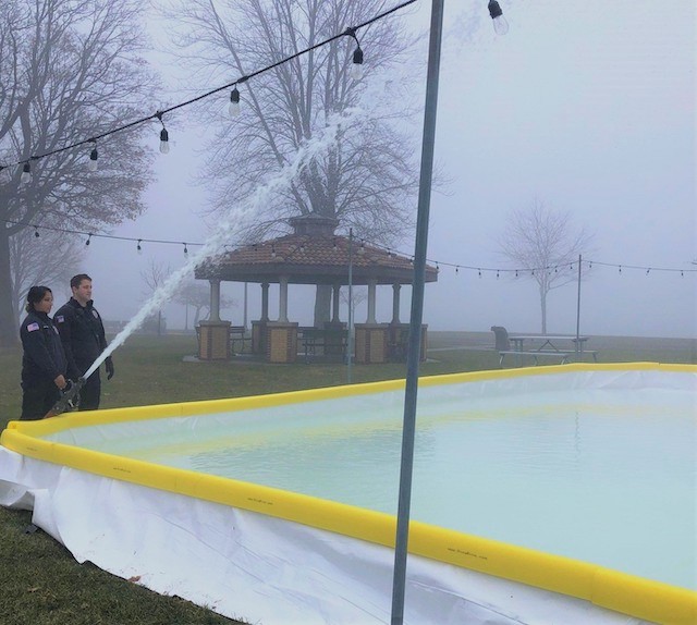 Flat Iron Park Ice Rink Lake Geneva