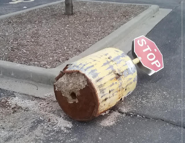 Fallen Stop Sign Lake Geneva