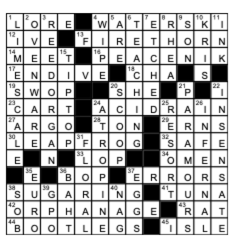 Crossword Answers