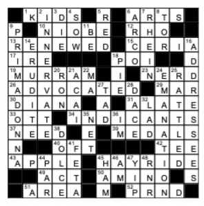 Crossword answers