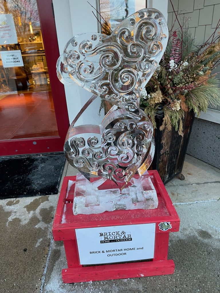 Ice Sculpture Brick and Mortar Lake Geneva