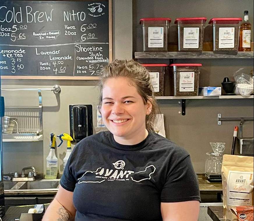 Liz at the Avanyt Coffee Shop Lake Geneva