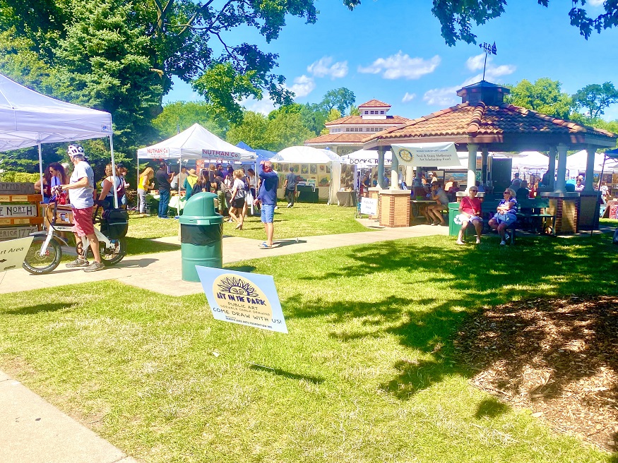 Flat Iron Park is home to Art in the Park, Venetian Fest and many great events.