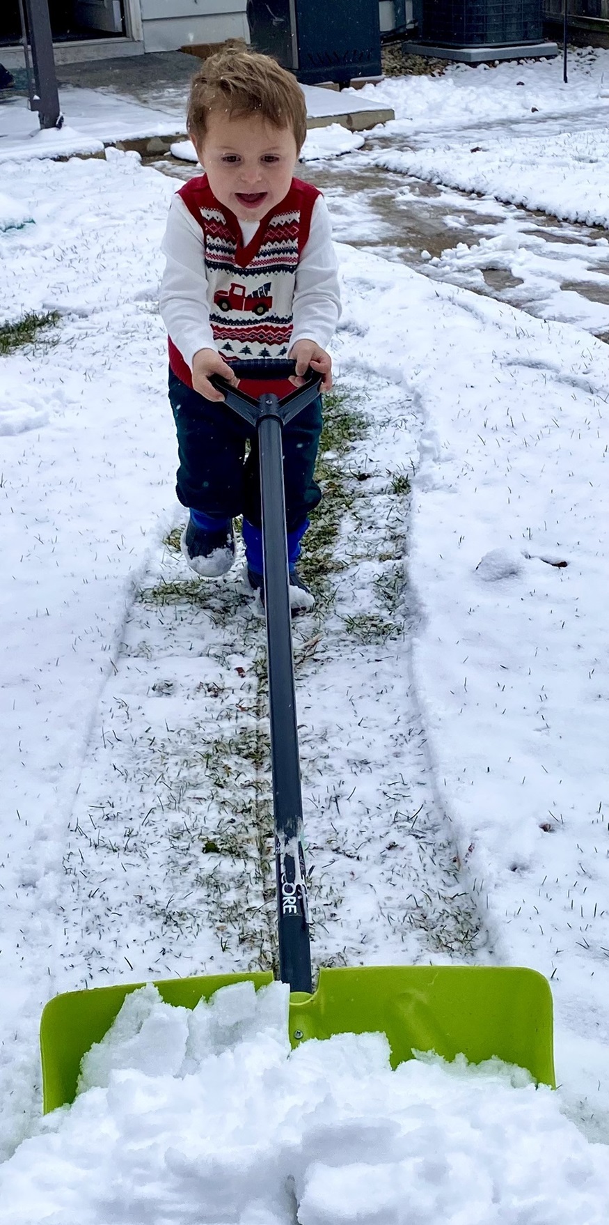 shoveling snow Lake Geneva