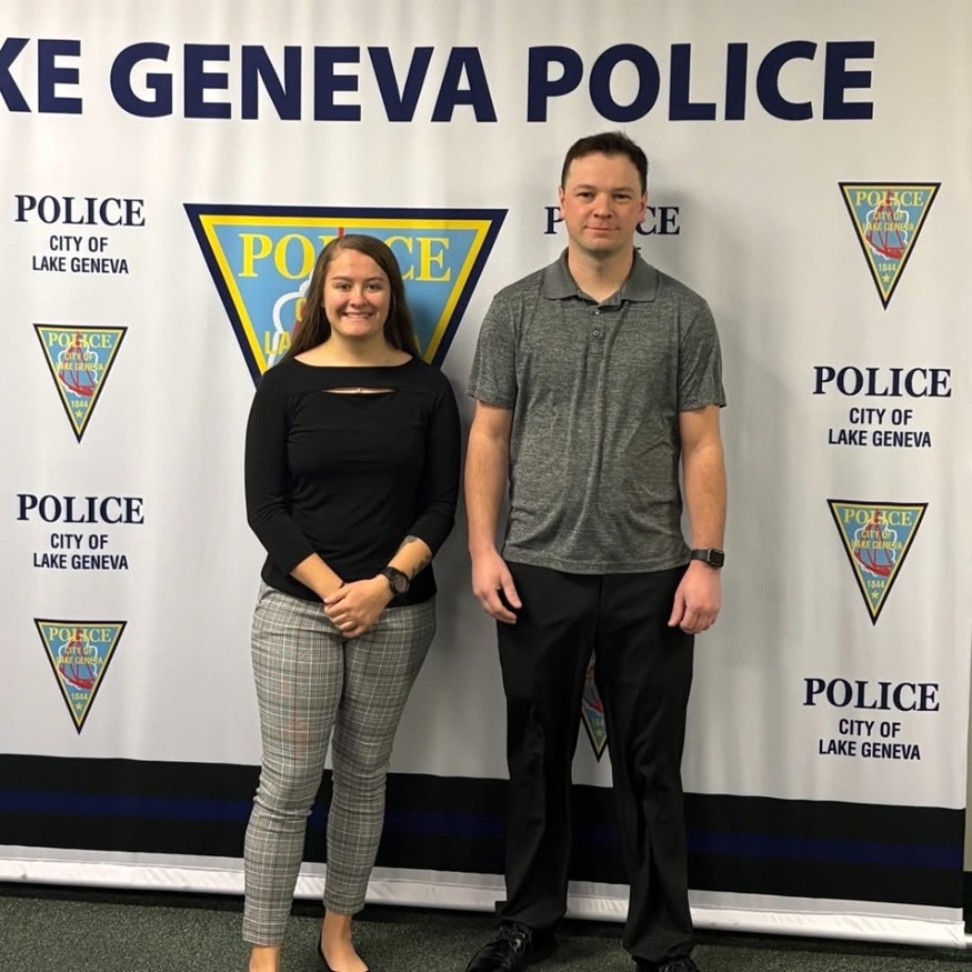 Officer Lace Atkinson and Officer Brad Potter